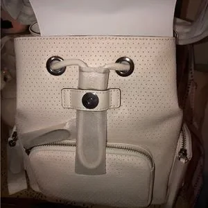 Michael Michael Kors Abbey Medium Cargo Backpack Optic White Vegan Faux Leather MICHAEL Michael Kors | Bags | Michael Michael Kors Abbey  main image 3